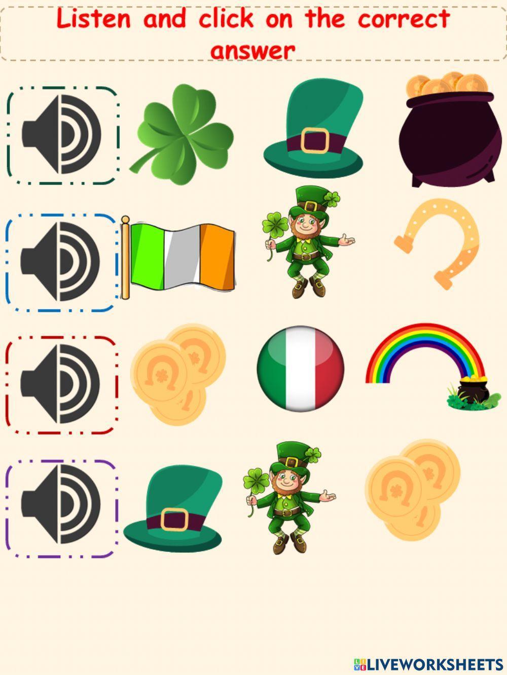 EXERCISE LISTEN ST. PATRICKS DAY EXERCISE LISTEN ST. PATRICKS DAY