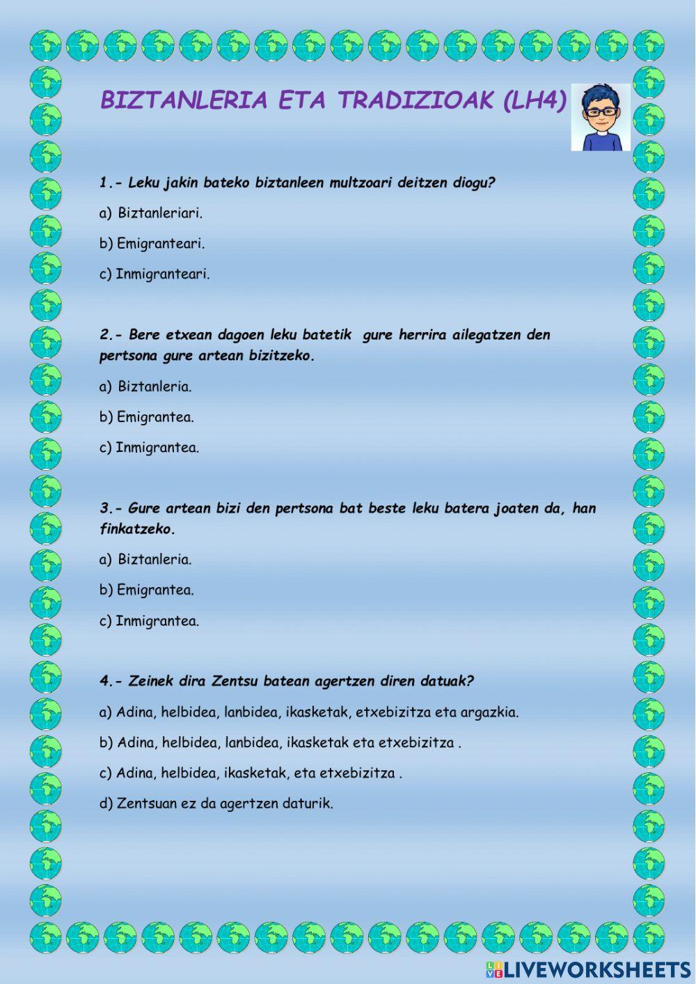 Biztanleria eta tradizioak