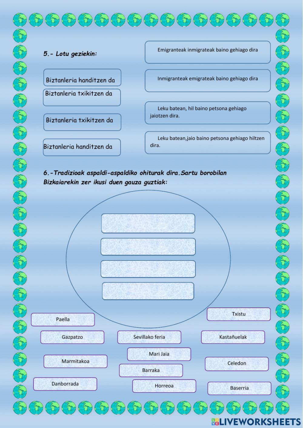 Biztanleria eta tradizioak