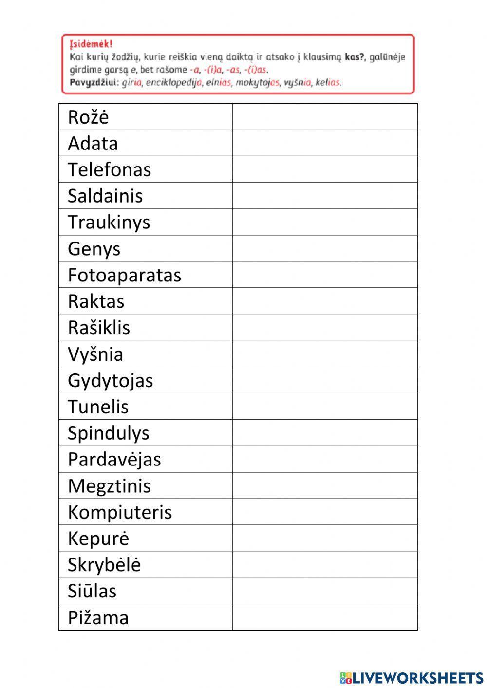 Vienaskaita ir daugiskaita