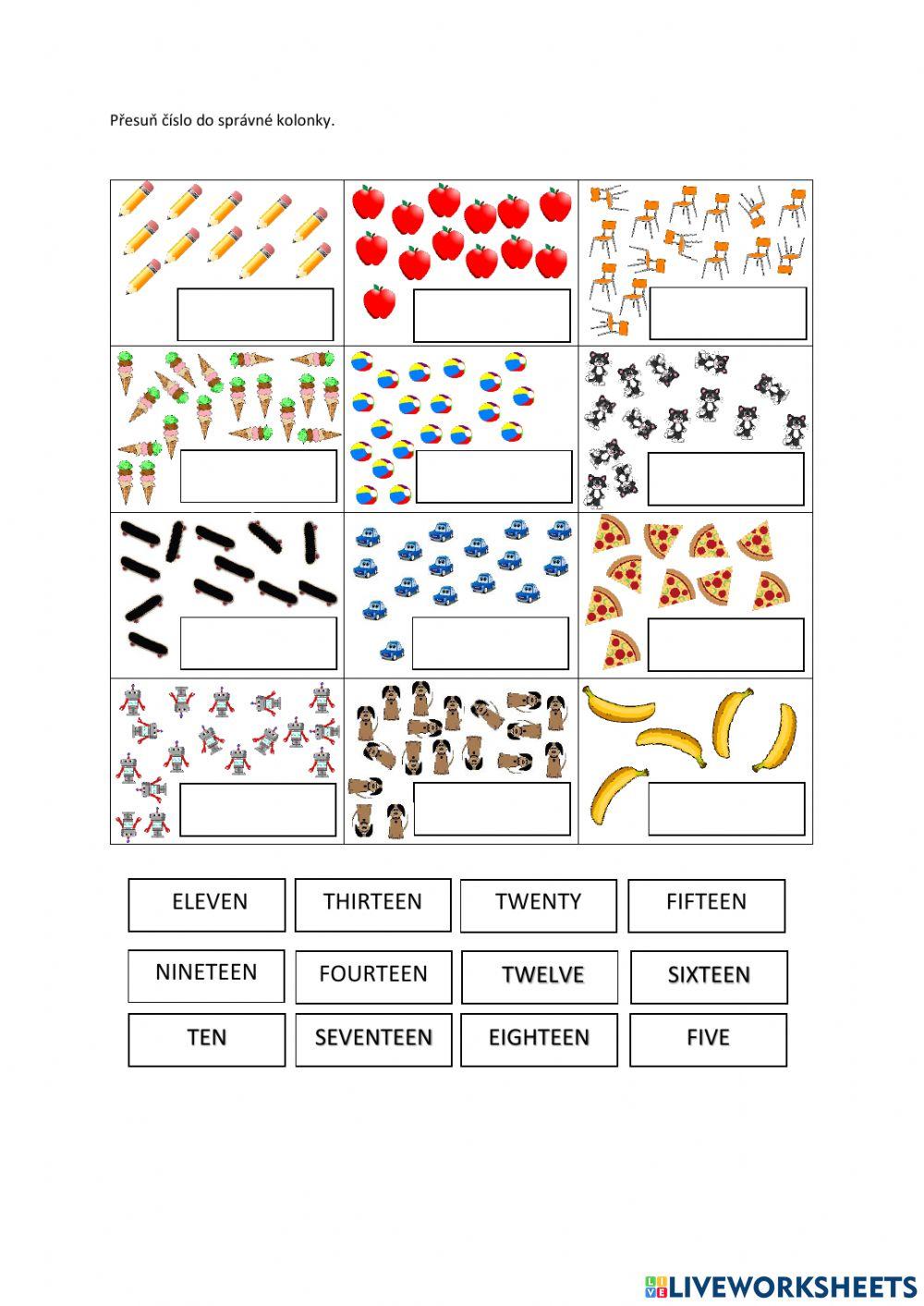 AJ - číslovky 1-20