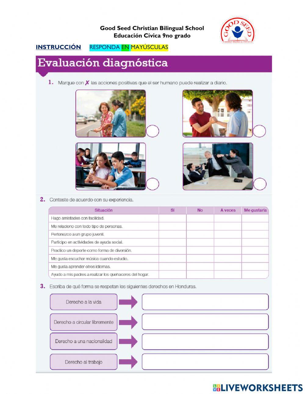 Evaluación diagnóstica U3