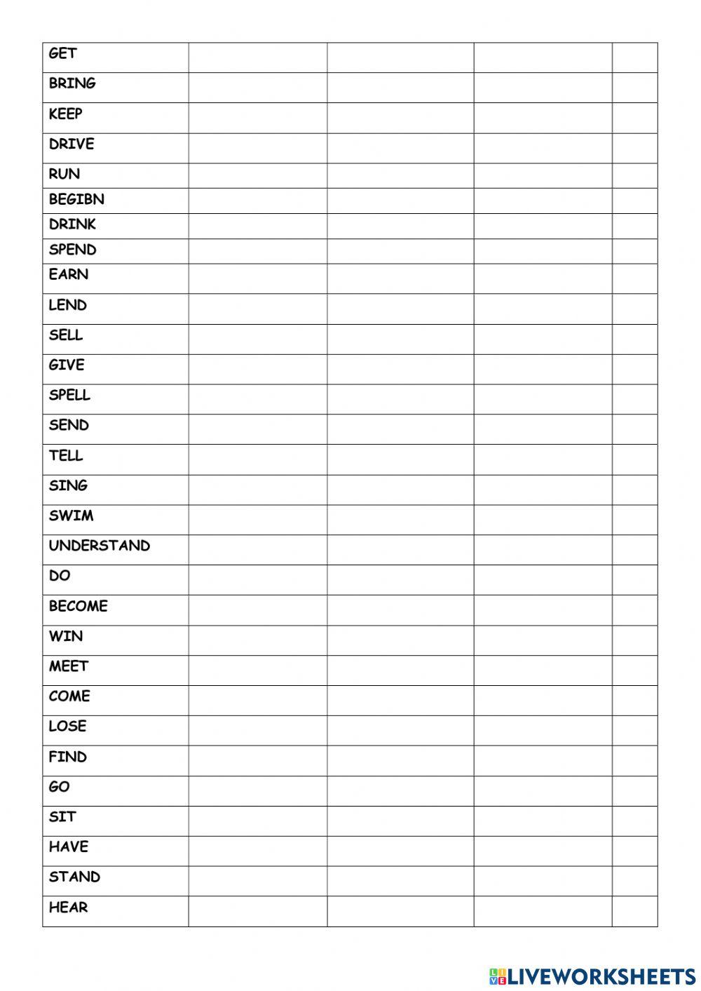Verbes 4 - PAP- 1- (4°-3°)