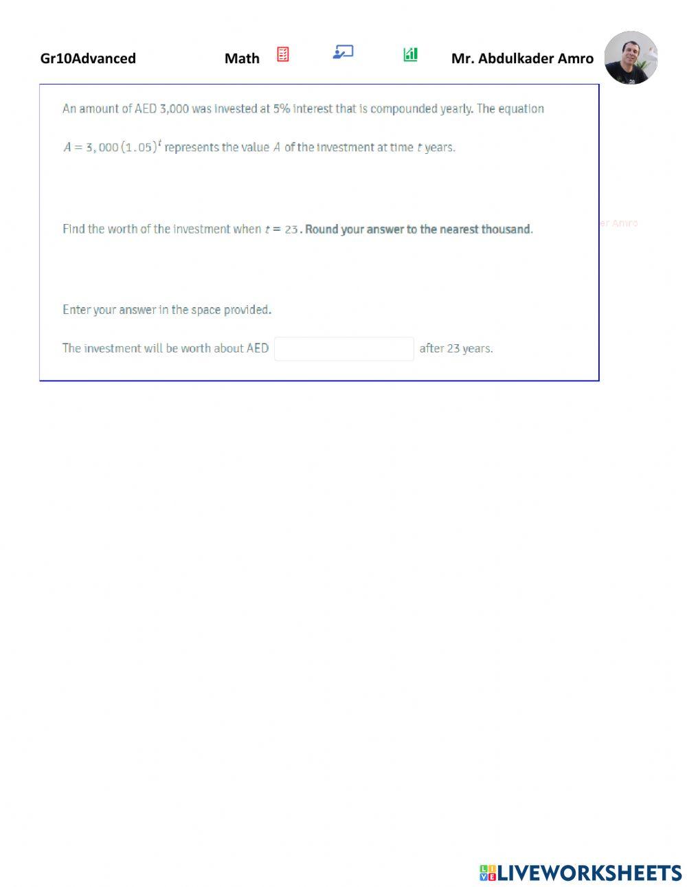 Graphing Exponential Functions: Identifying Data that Display Exponential Behavior