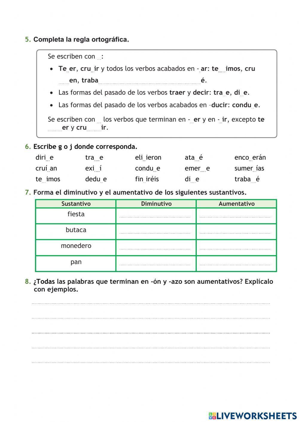 Repaso Tema 7 Lengua