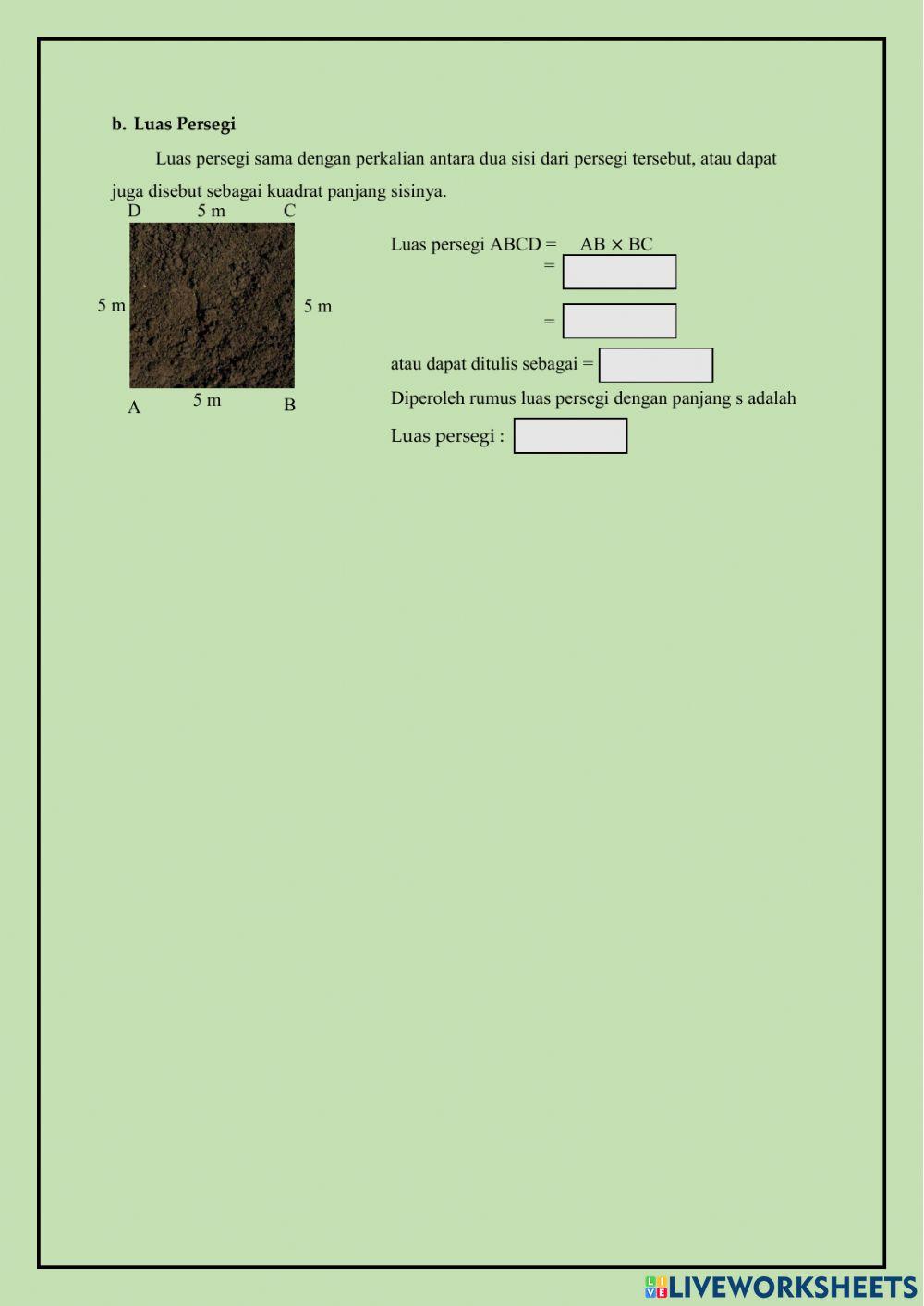 Keliling dan Luas Persegi