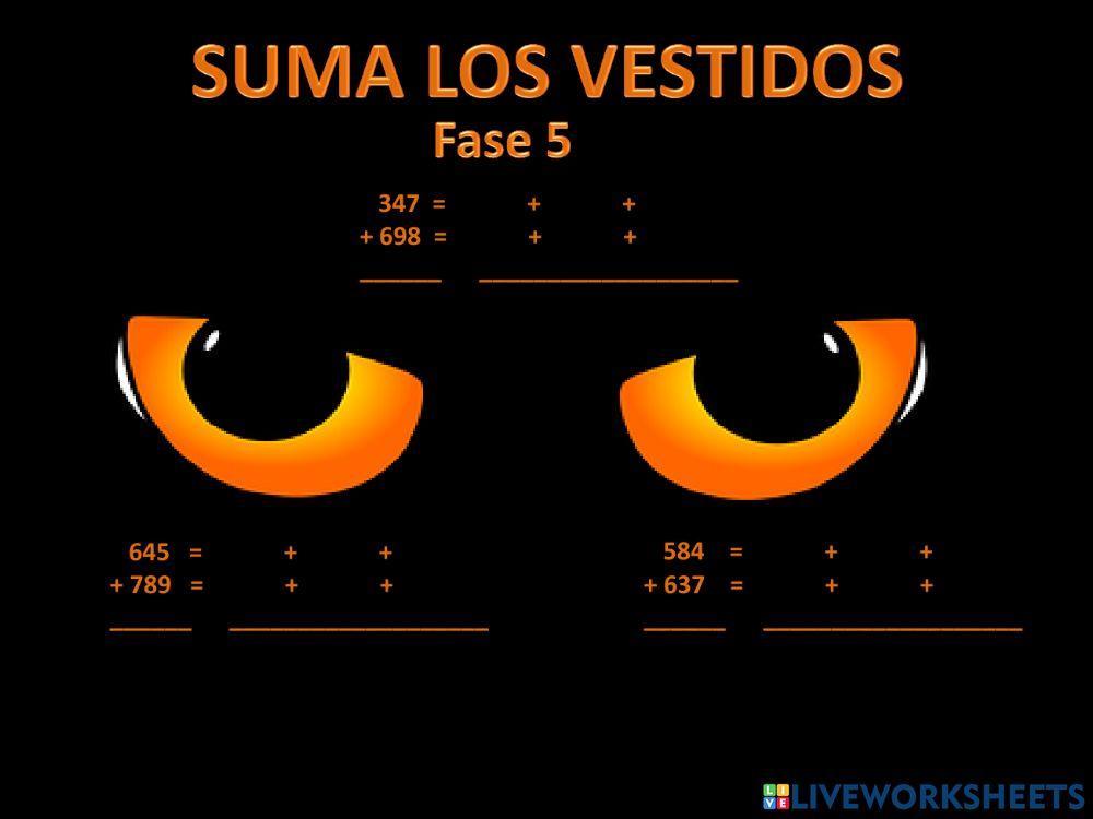 Suma vestidos fase 5