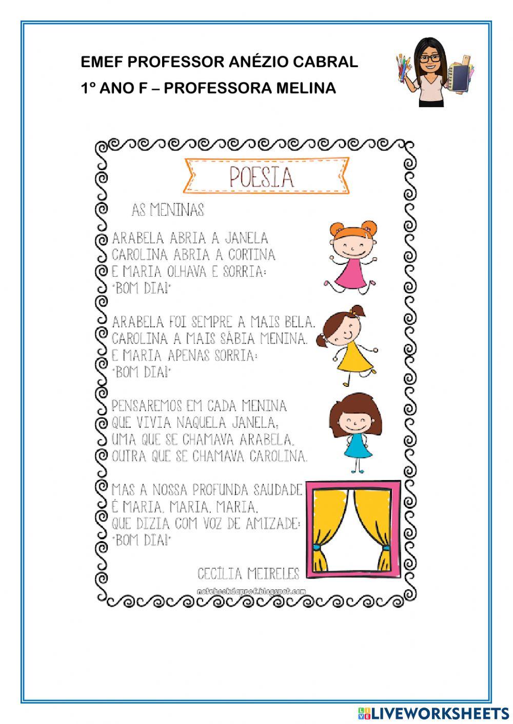 poemas de bons professores