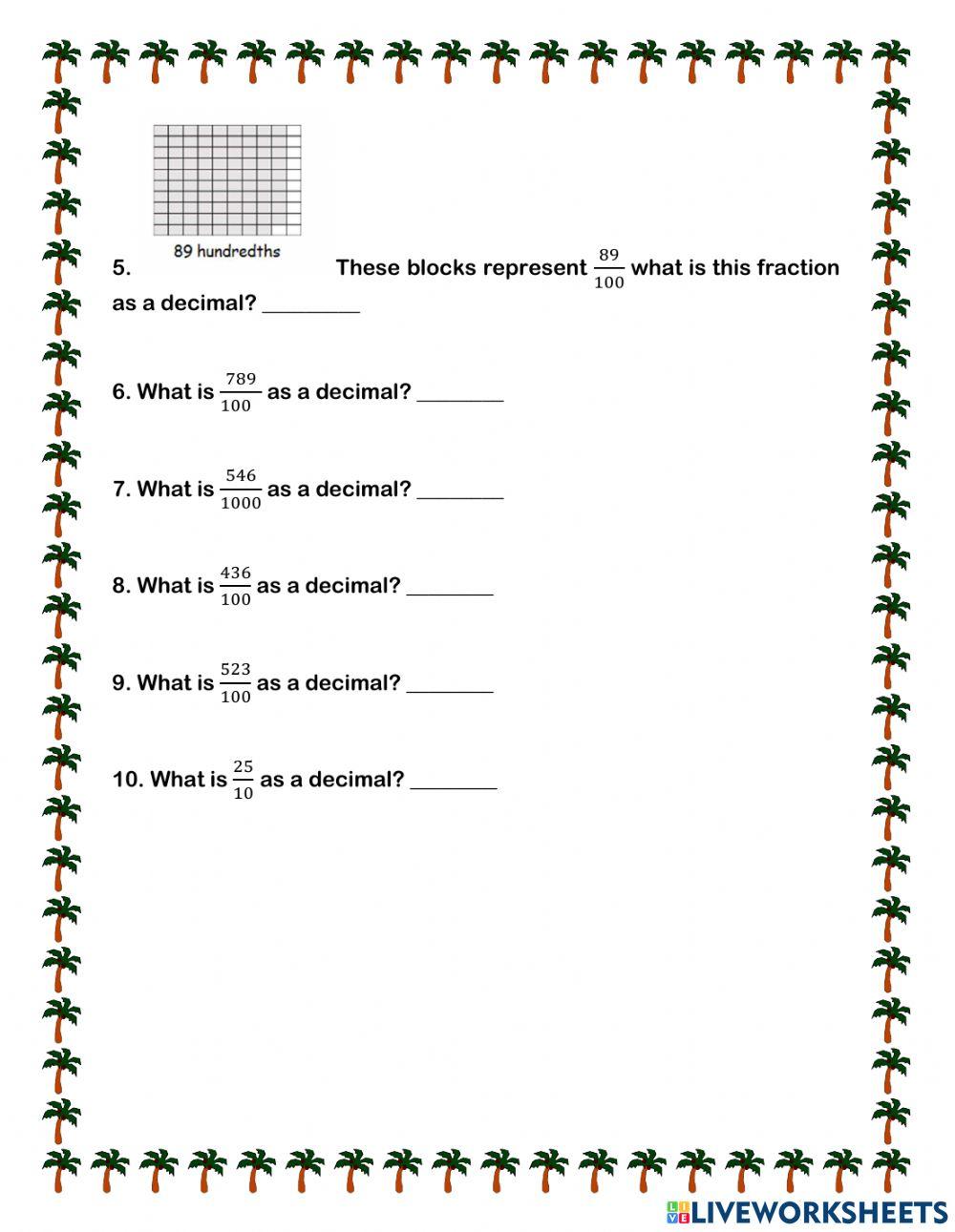 Converting Fractions to Decimals III