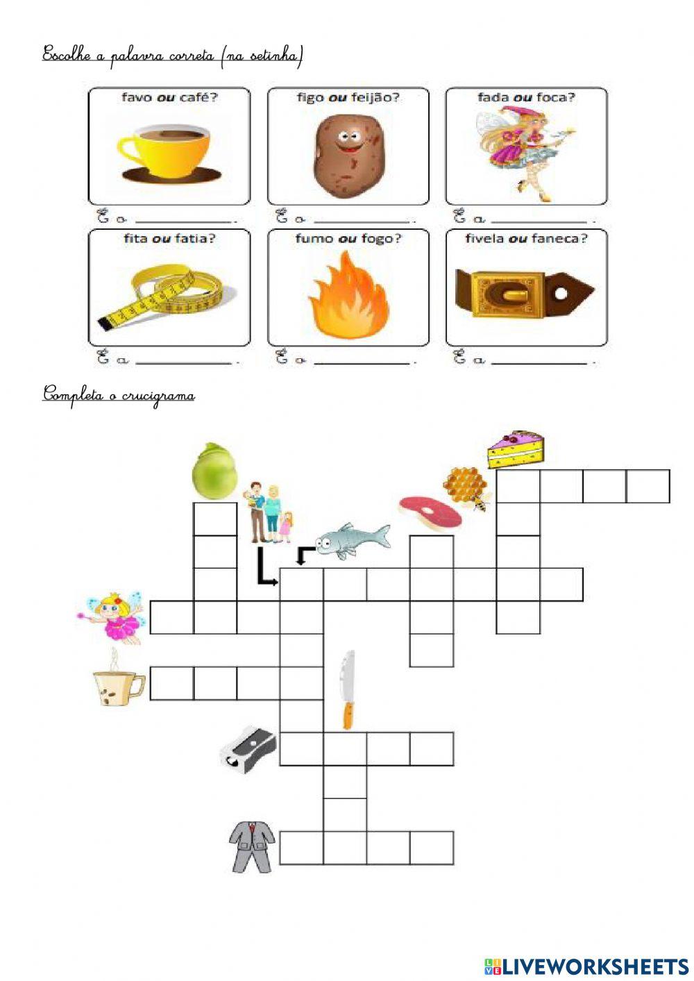 F -faz falta a letra f