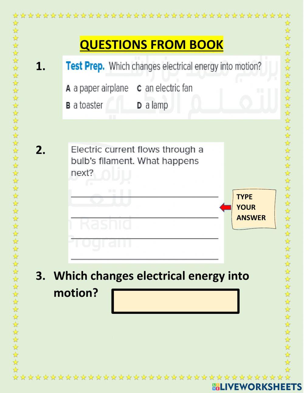 Chapter 6 lesson 5 Using electrical energy