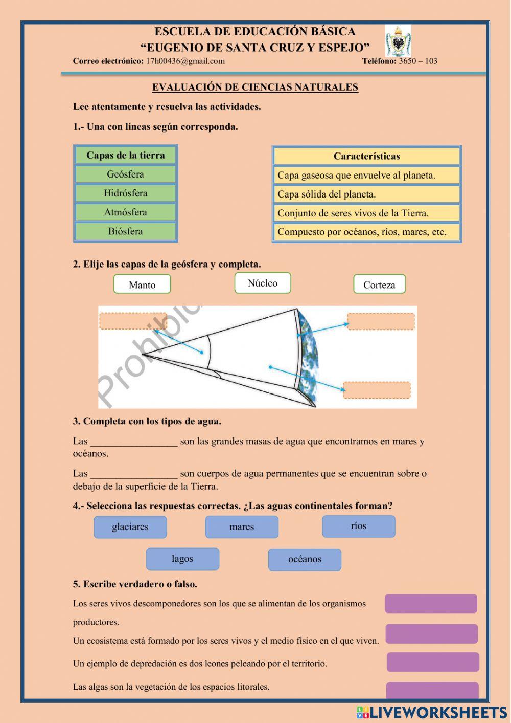 Hidrósfera y biósfera