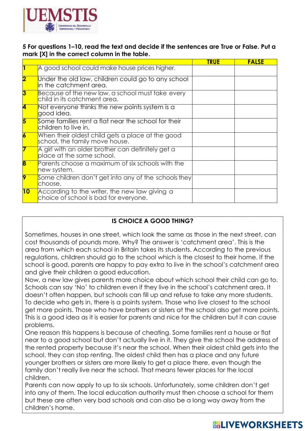 Exam (Starter) UEMSTIS