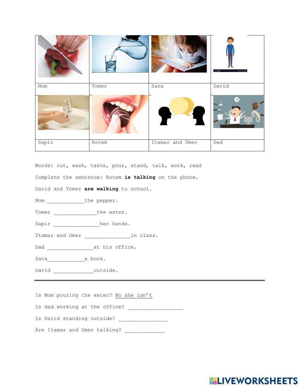 Cool Unit 3 present progressive