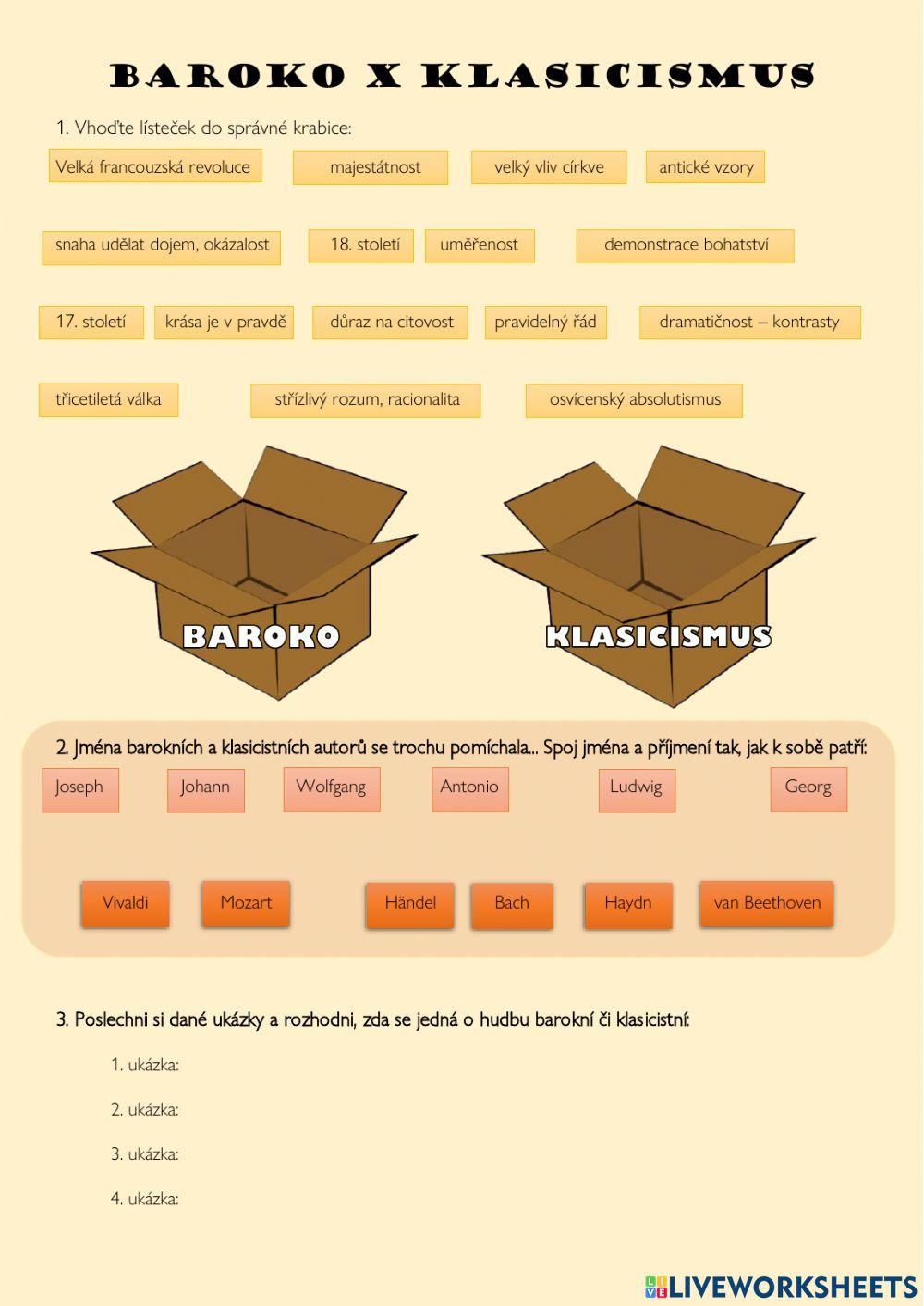 Baroko x klasicismus