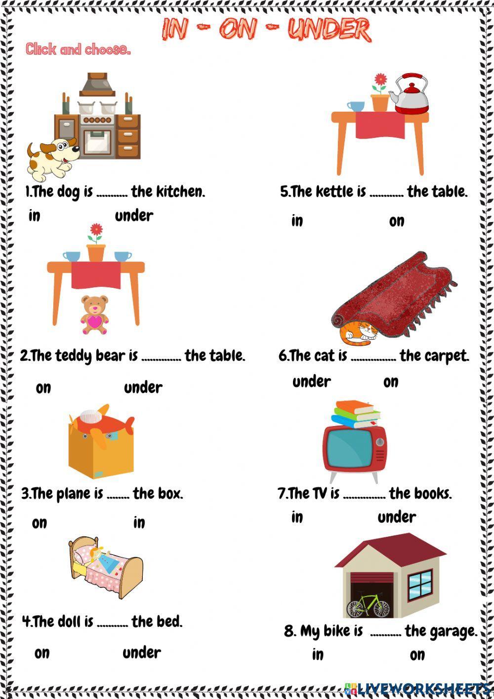 My house (Prepositions)