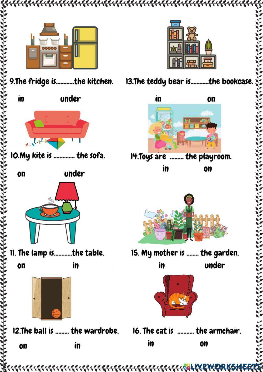 My house (Prepositions)