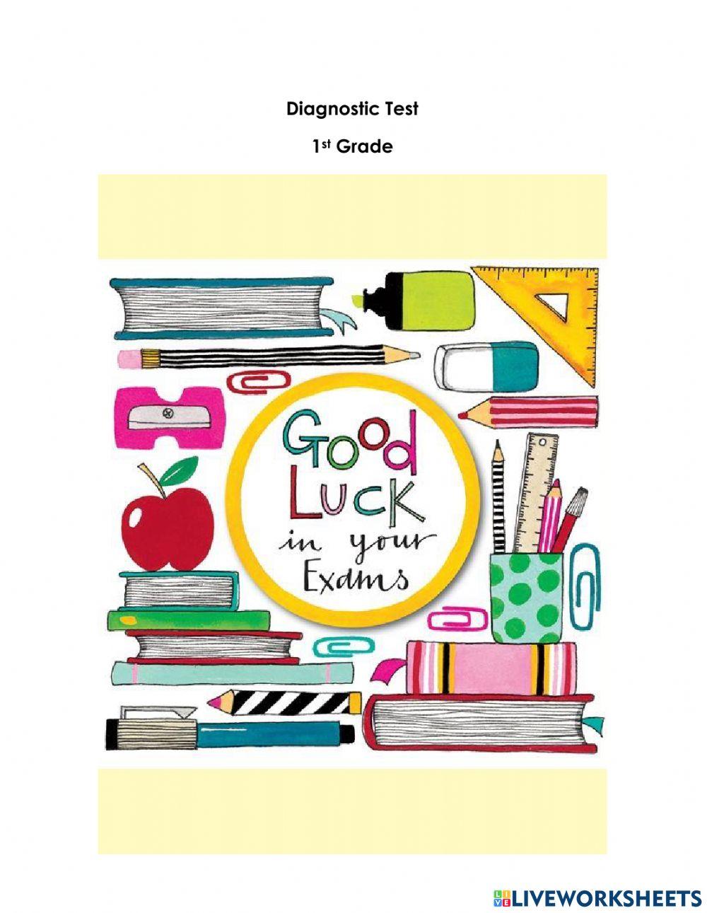 Diagnostic test first grade