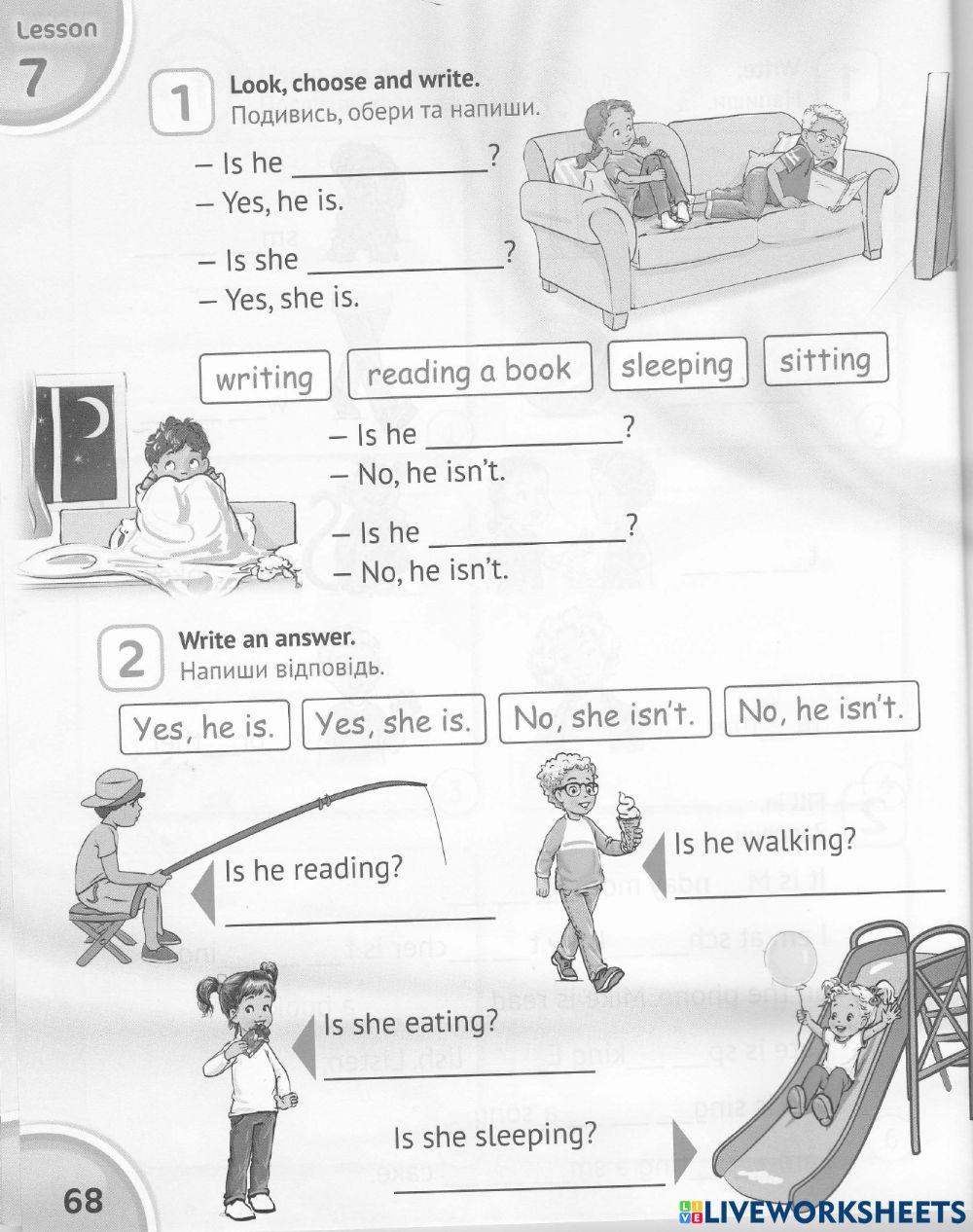 Actions-Present Continuous (Questions)