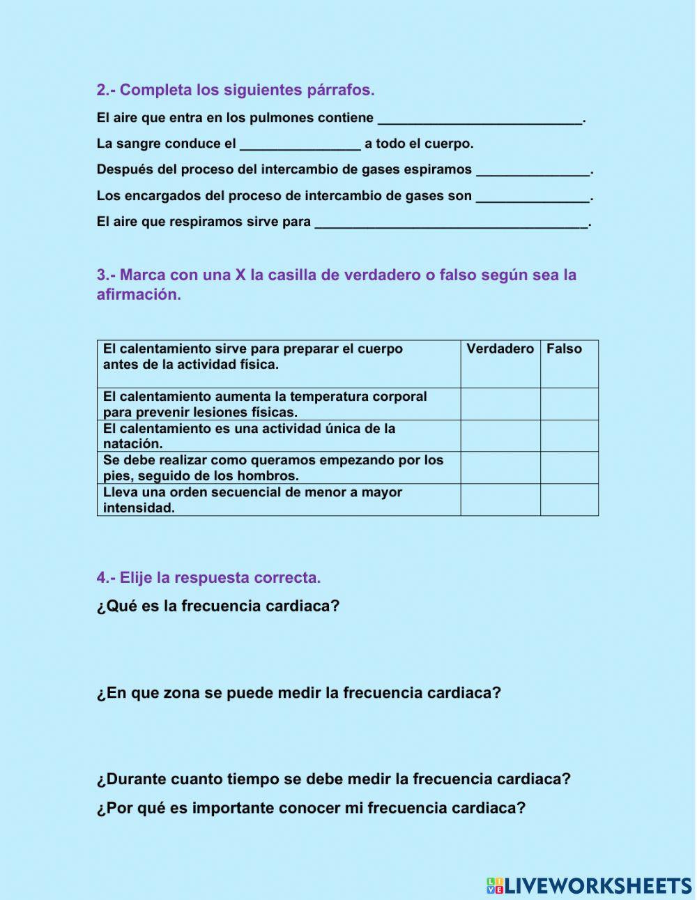 Examen Segundo Trimestre Educación Física