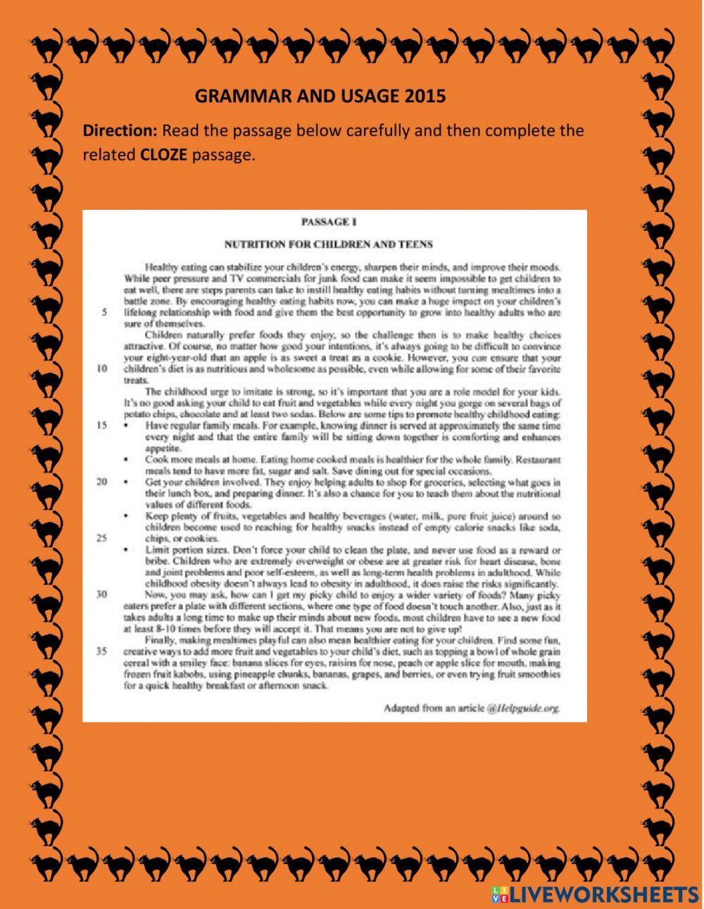 Grammar and usage 2015