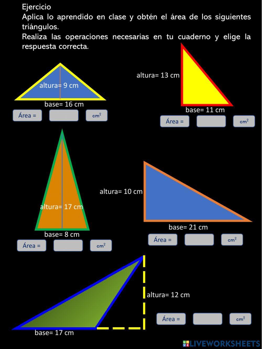 Triángulos área
