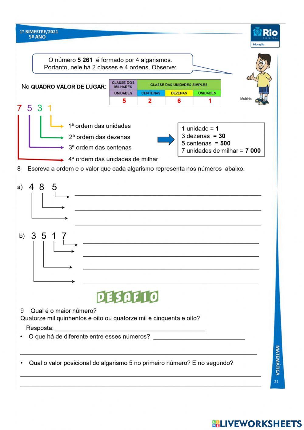 Atividade de Matematica