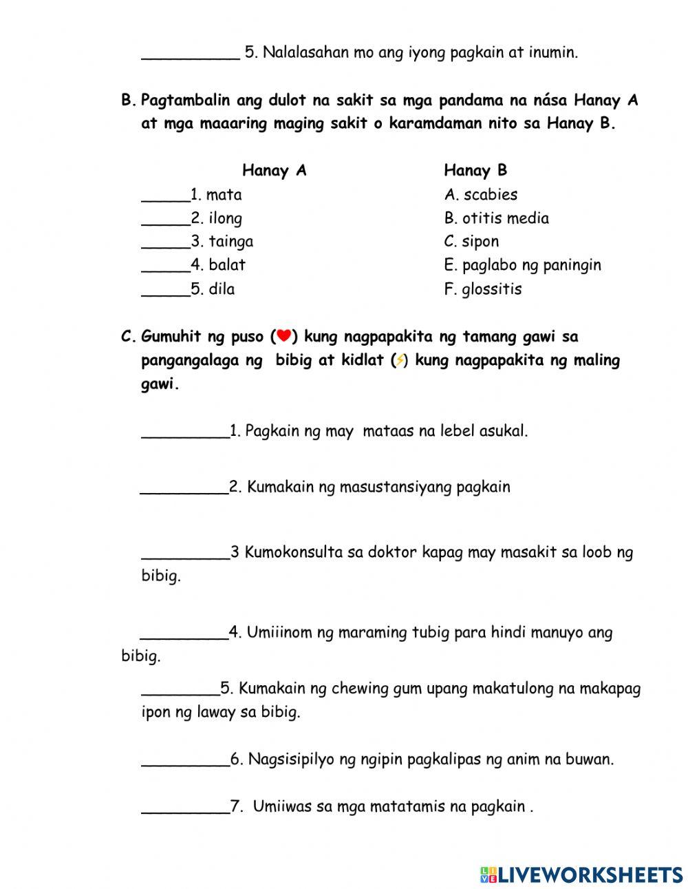 Lingguhang Pagsusulit sa MAPEH