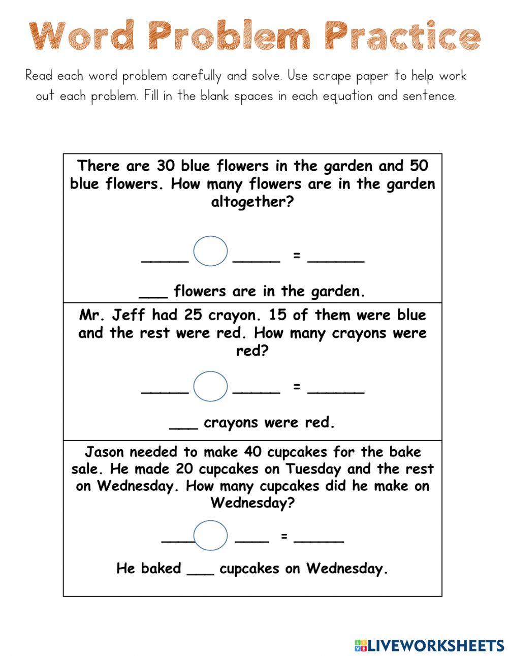 Word Problems 1