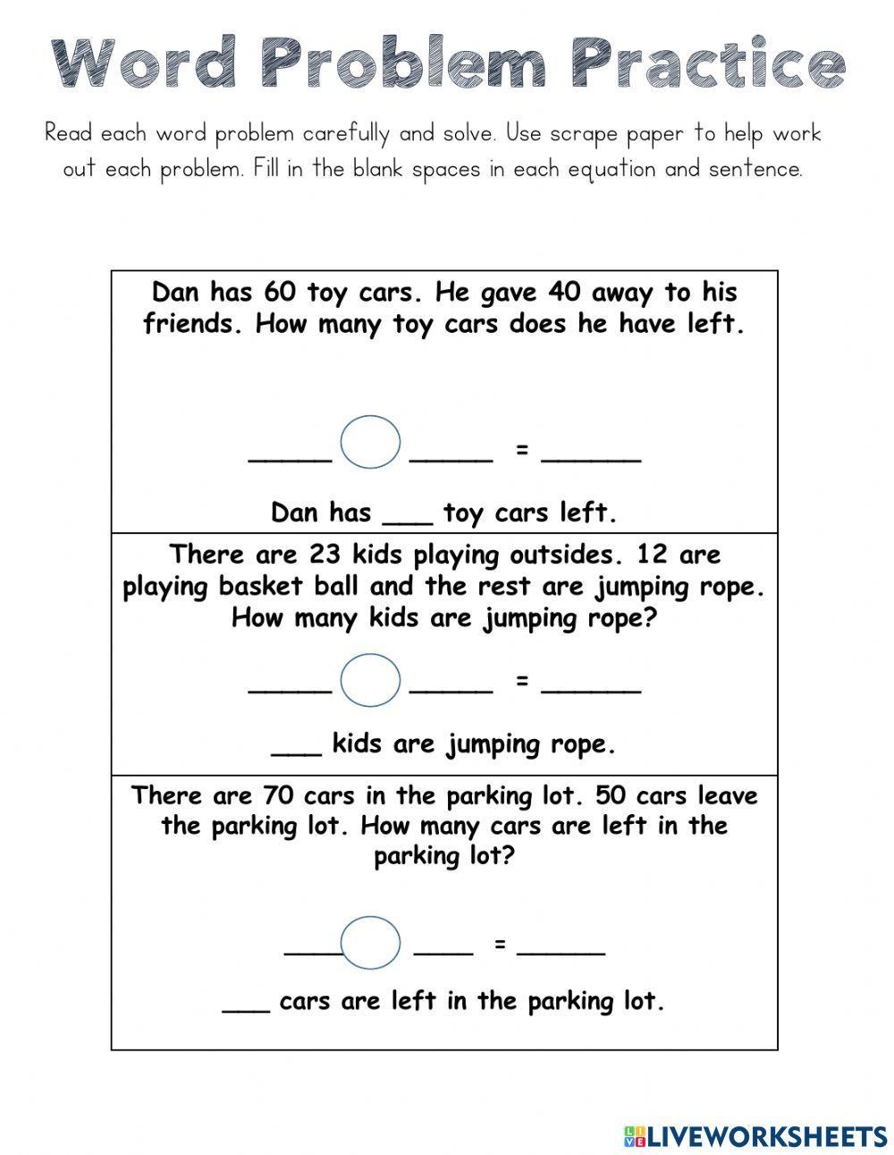Word Problems 2