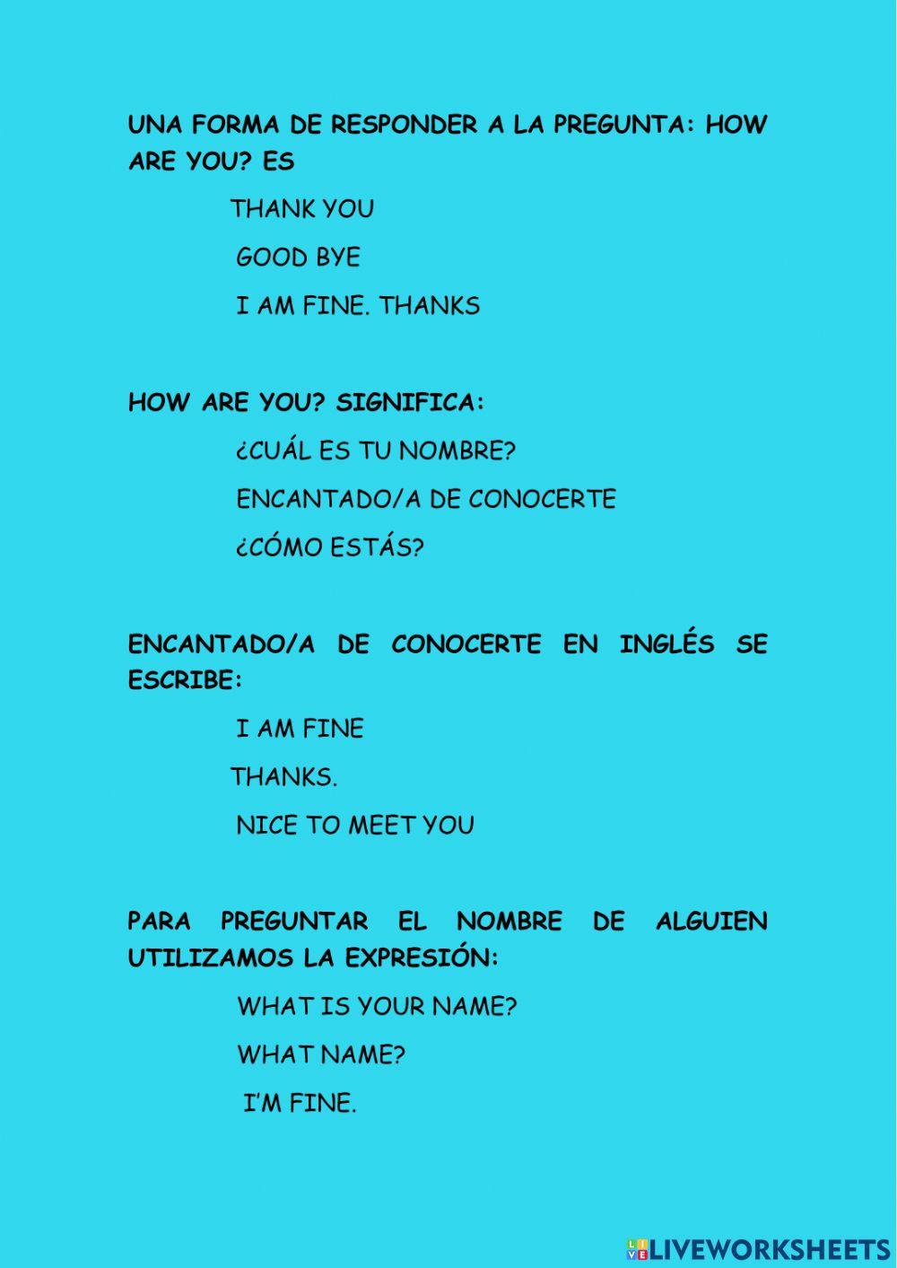 Evaluación de inglés