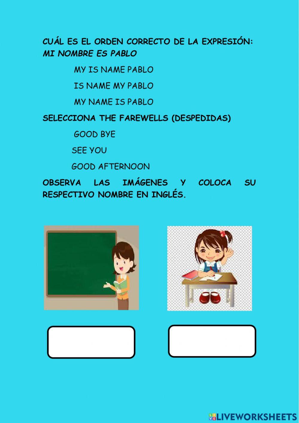 Evaluación de inglés