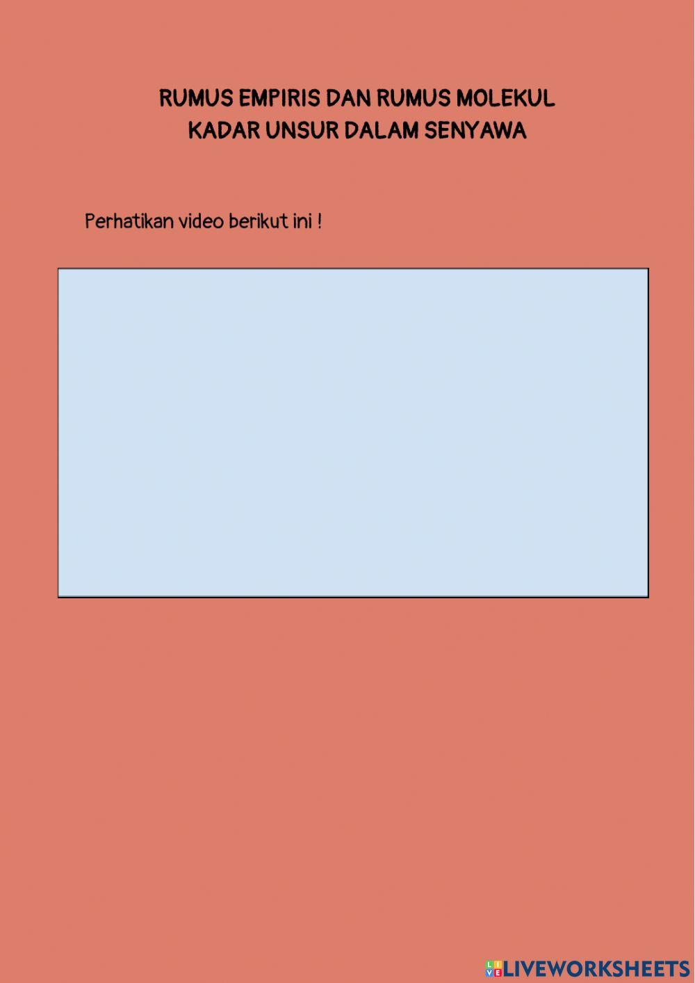 Rumus Empiris Rumus Molekul