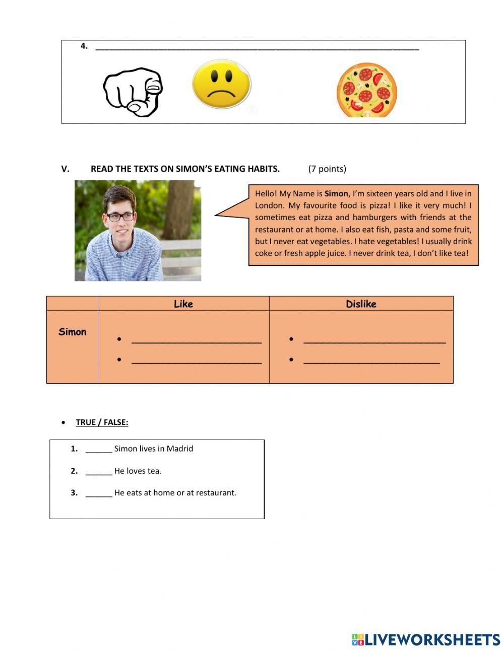 Worksheet 6th grade