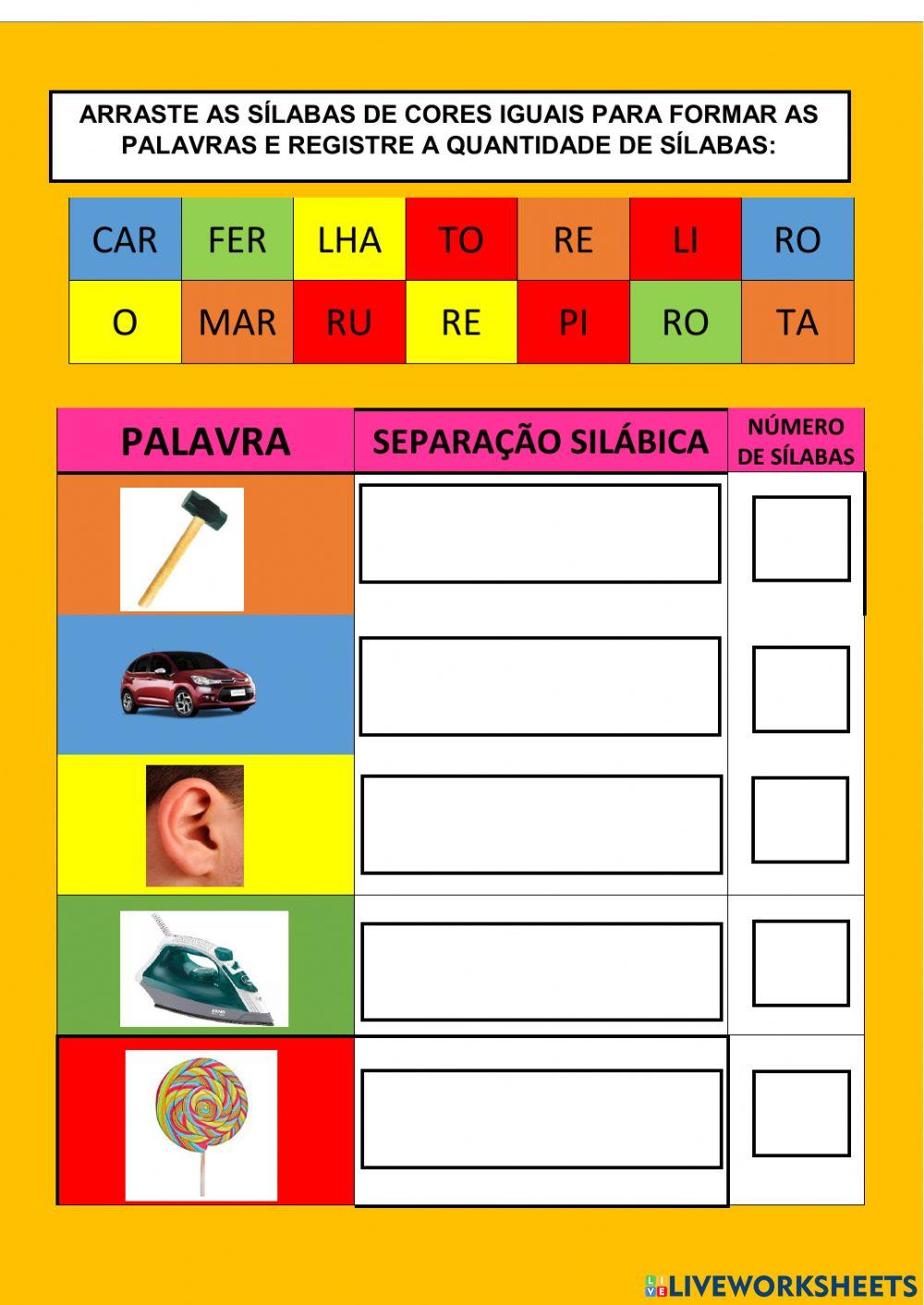 Ortografia e separação silábica