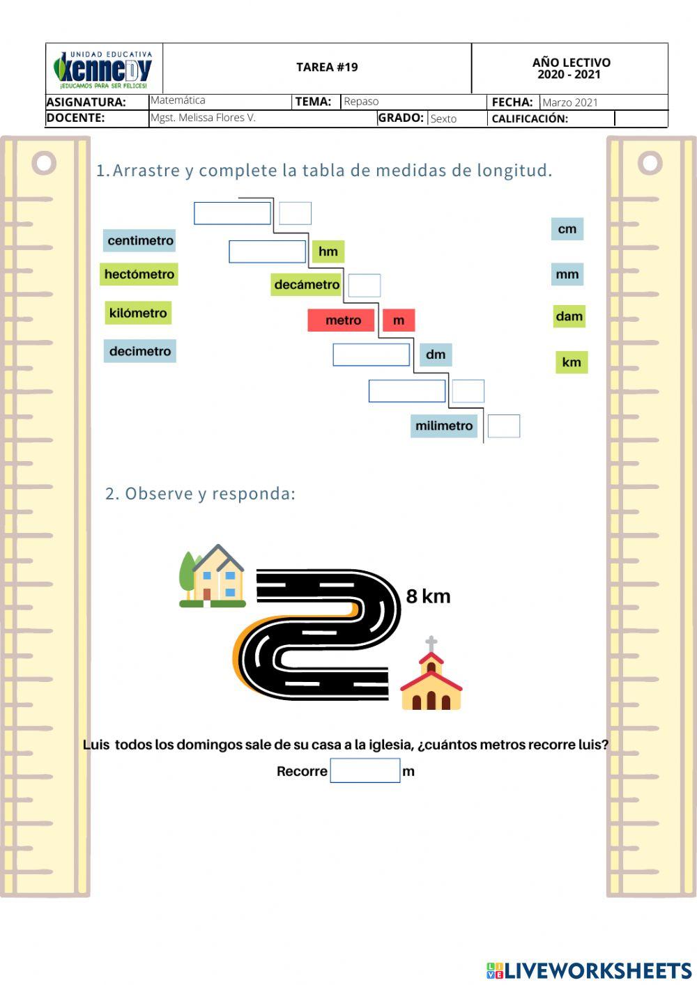 Conversiones simples de medidas de longitud