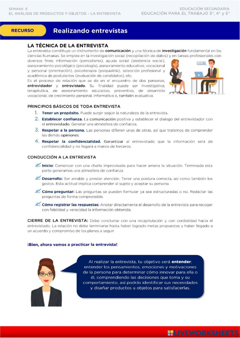 El análisis de productos y objetos – la entrevista