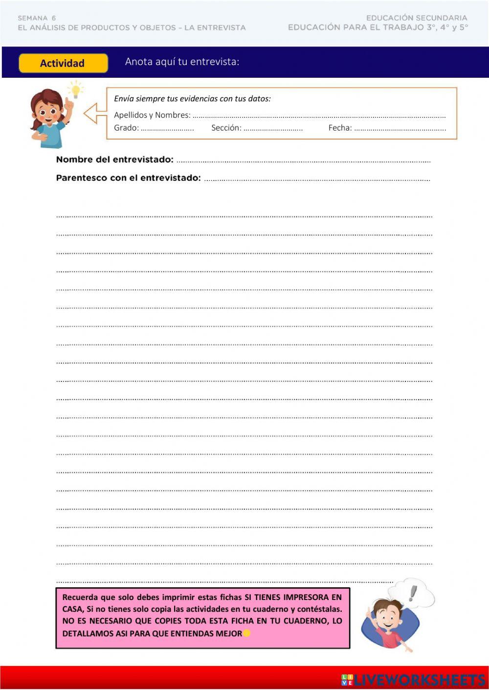 El análisis de productos y objetos – la entrevista