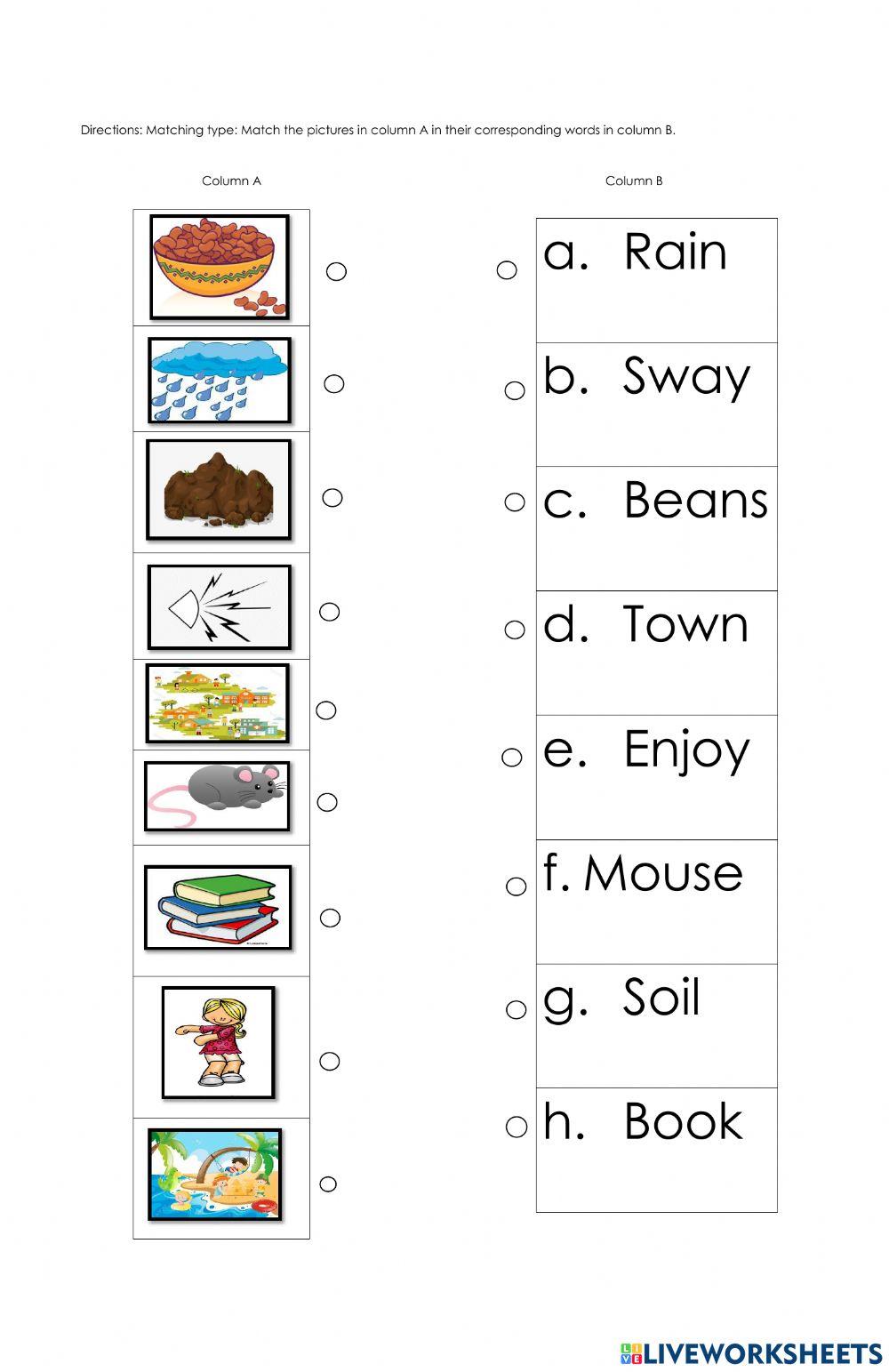 Vowel Digraphs And Diphthongs Live Worksheets
