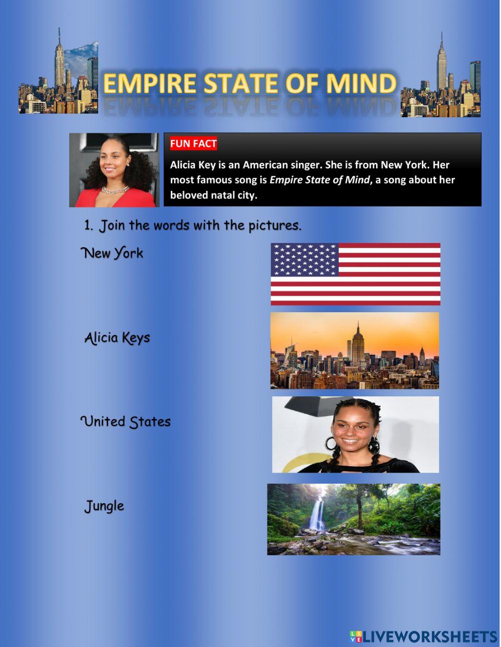 Empire State of Mind- Listening Exercise
