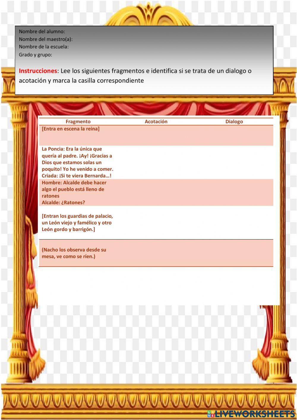 Adaptar un texto narrativo a una obra teatral