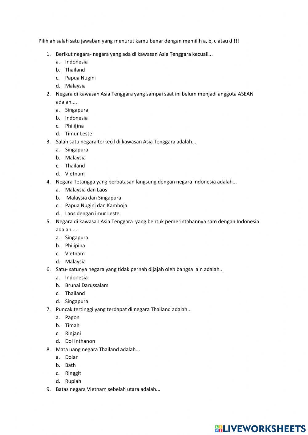 Lembar kerja peserta Didik mapel IPS