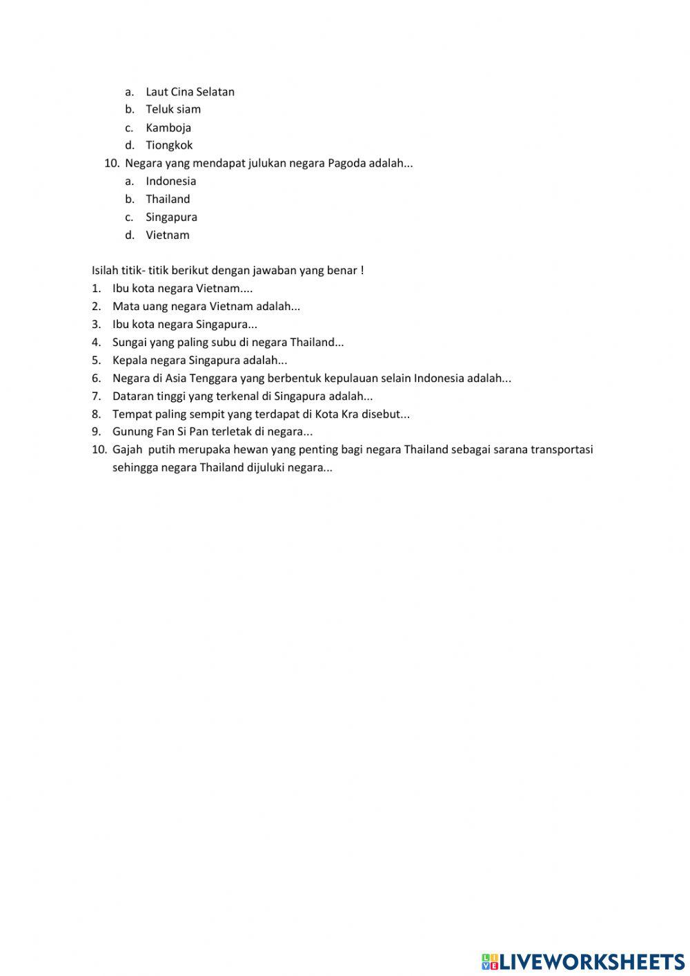 Lembar kerja peserta Didik mapel IPS