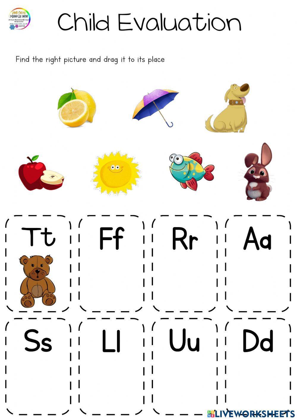 Child Evaluation ( Alphabets )