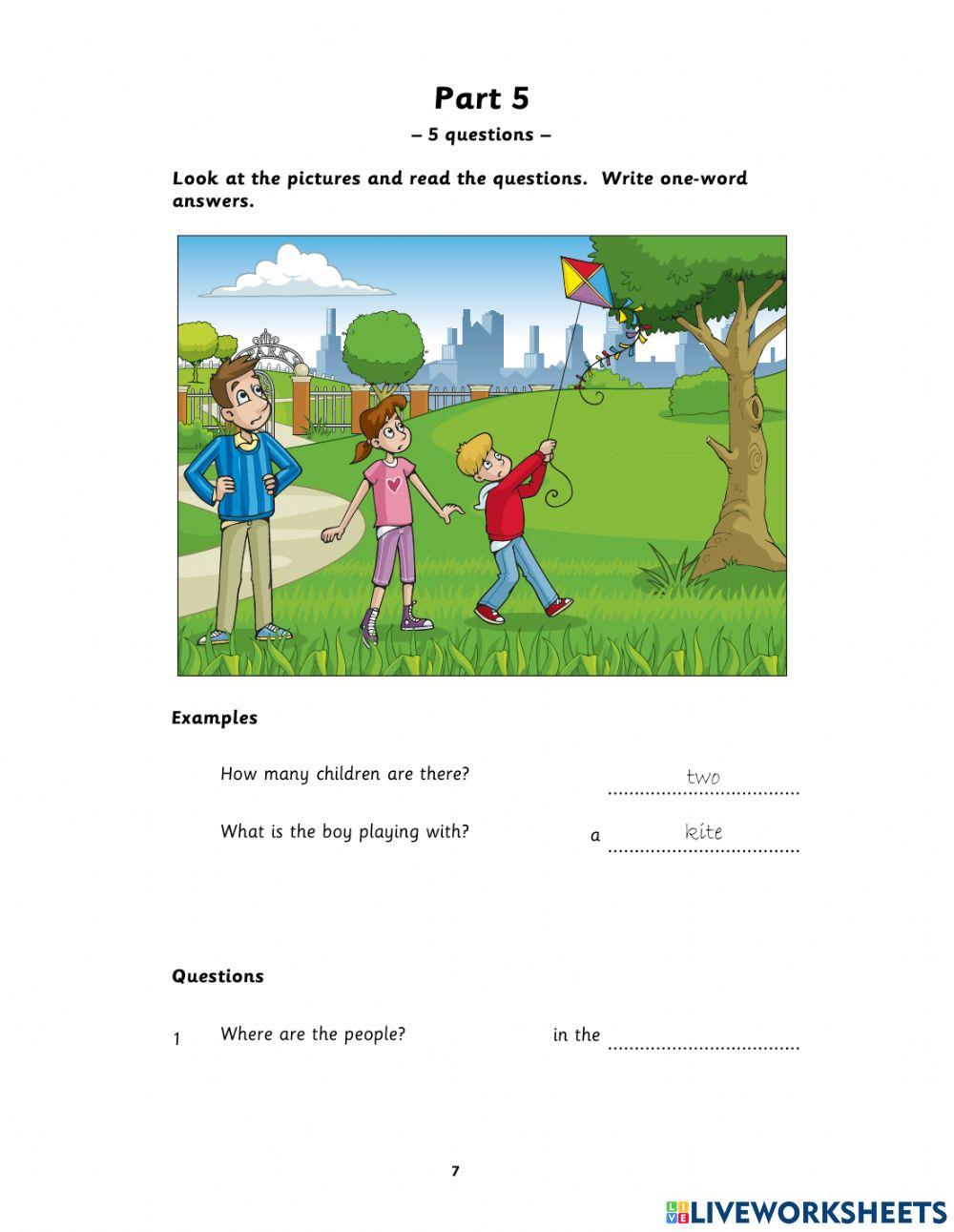 YLE STARTERS READING - WRITING MOCK EXAM - J3