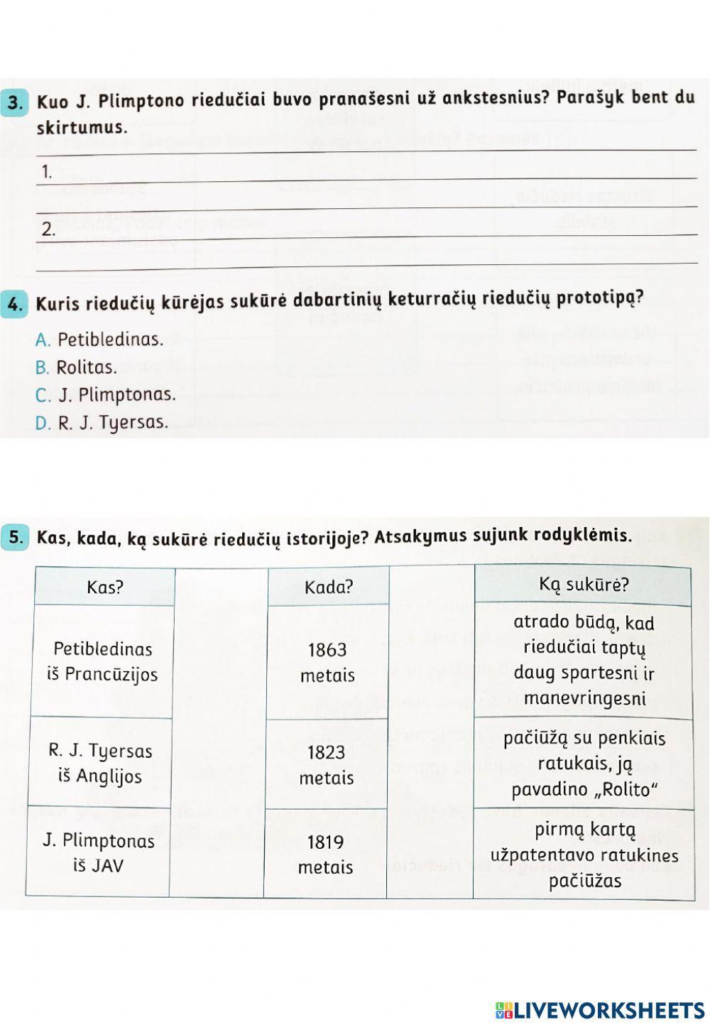 Tekstas -Riedučių istorija-