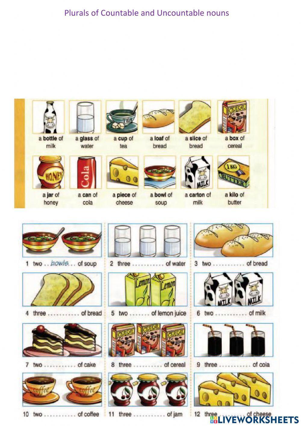Containers and quantities