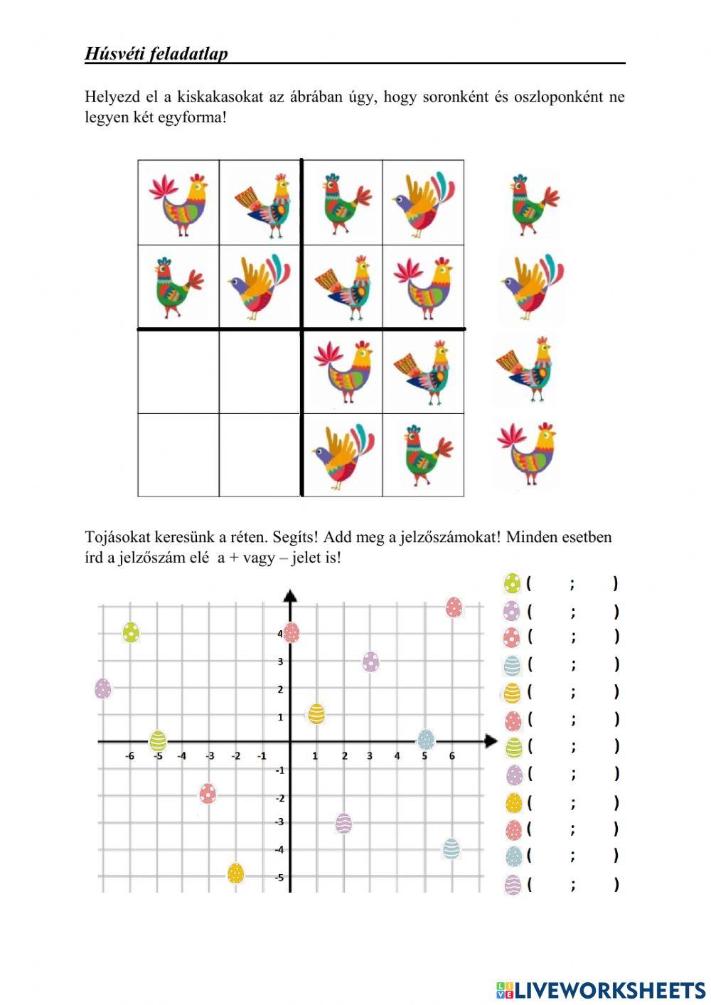 Húsvéti feladatlap