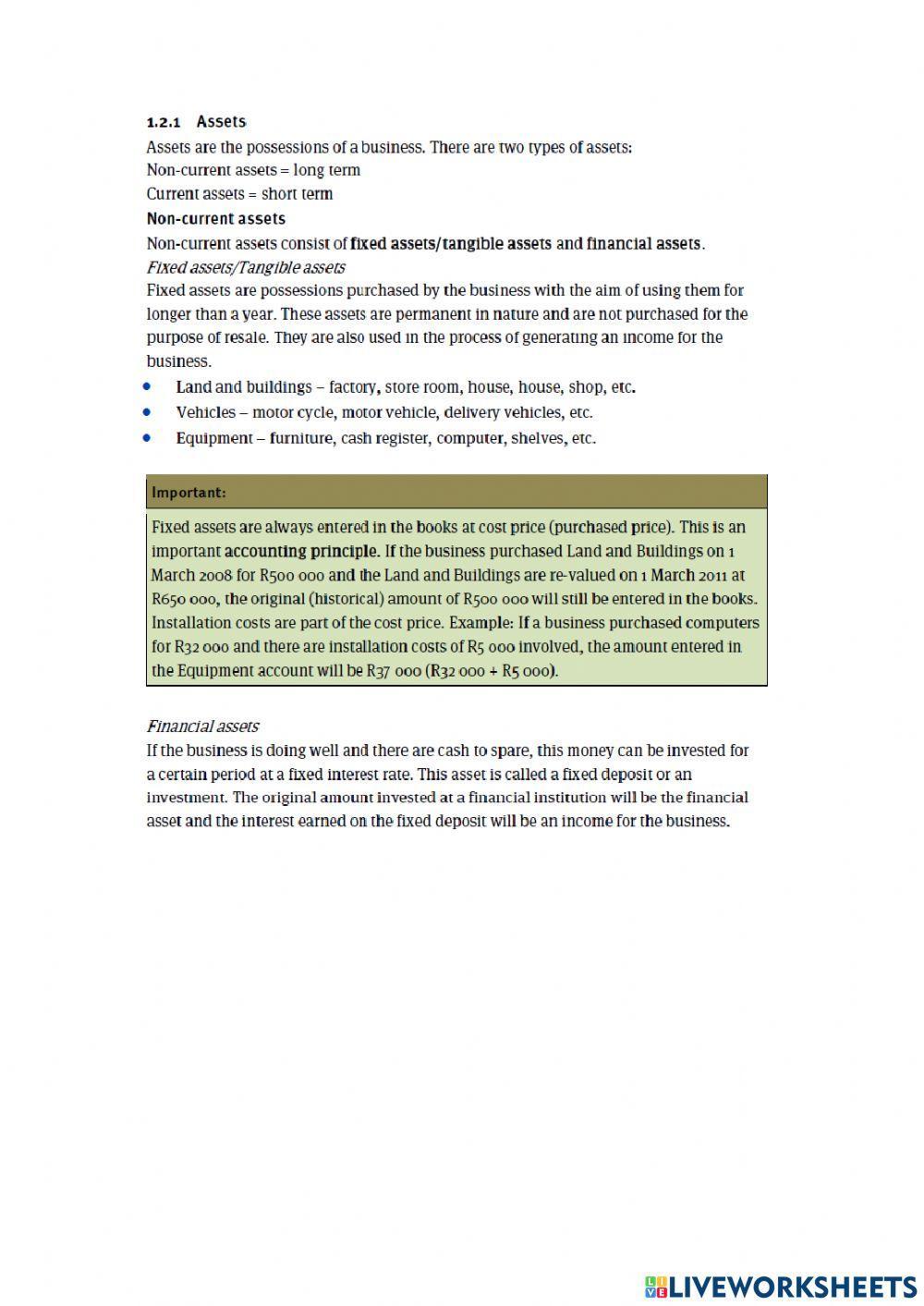 Financial accounting as a sole trader
