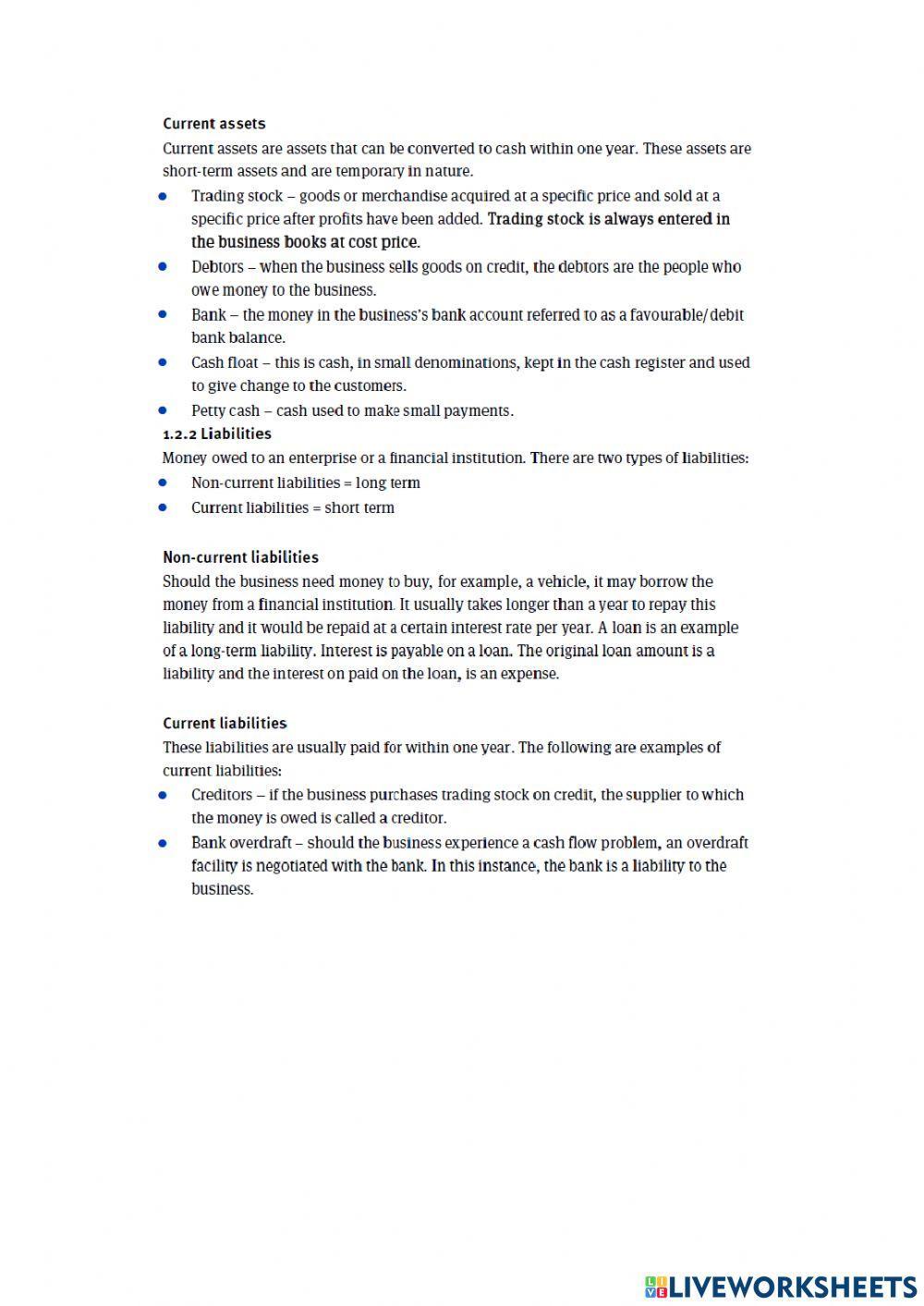 Financial accounting as a sole trader